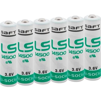 Afbeelding van Saft LS 14500 3.6V Lithium, 6 stuks, wit