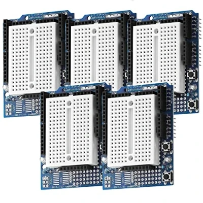 Afbeelding van AZDelivery 5 x Prototype Schild Mini Breadboard compatibel met Arduino Inclusief E Book!