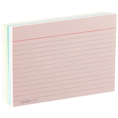 Afbeelding van Brunnen 102260195 Indexkaart, A6 Gelinieerd, 100 Stuks, Ingelast, Gesorteerd