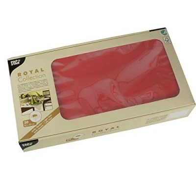 Afbeelding van Papstar, 20 dekens, tissue &quot;ROYAL Collection&quot; 80 cm x rood, # 81890