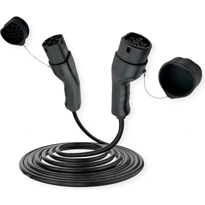 Afbeelding van ROLINE E car oplaadkabel Type2, 3 fase, 480VAC (3P+N+E), 32 A, 22 kW, 7,5 m