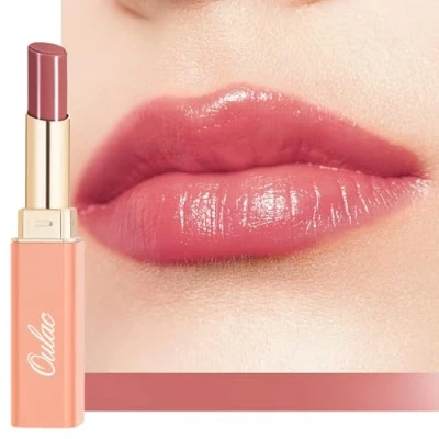 Afbeelding van Oulac 2 in 1 lippenstift en lippenbalsem, sappige glanzende lippenverzorging, soepele gehydrateerde lippen, afwerking voor droge, gebarsten veganistisch (17) Marsala