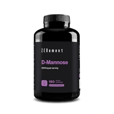 Afbeelding van D Mannose, 180 capsules, max sterkte 2000mg per portie 100% natuurlijke premium Mannose Supplement Draagt ​​bij aan een gezonde urinewegen en blaas