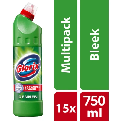 Afbeelding van 15er Pack Glorix Bleek Toiletreiniger Dennen 750 ml
