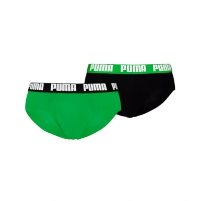Afbeelding van PUMA Basic herenslips, 2 stuks, Green Combo, S