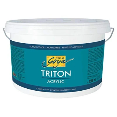 Afbeelding van KREUL 17217 Solo Goya Triton 2.500 ml acrylverf emmer Wit Sneldrogend met een mat uiterlijk Studiekwaliteit Verf op waterbasis, veelzijdig, dekkend en zuinig