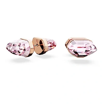 Afbeelding van Swarovski Lucent Oorknopjes, Roze, Roségoudkleurige toplaag