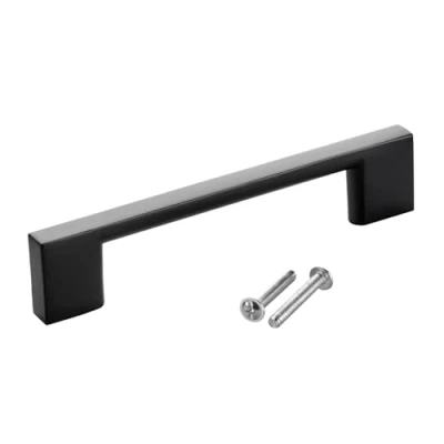 Afbeelding van SOTECH meubelgreep BLACKLINE XII BA 96 mm zwart mat aluminium (lengte 121 mm, breedte 9 hoogte 28 mm) ladegreep keukengreep