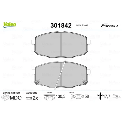 Afbeelding van Valeo Remblokset 301842