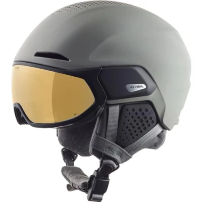 Afbeelding van Skihelm Alpina Alto Q Lite Moon/Grey Matt (Gold Mirror) 51 55 cm