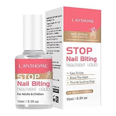 Afbeelding van Stop nagelbijten met nagellak, 15 ml, effectieve nagellak tegen nagelbijten, nagelverzorgingsvloeistof, duimzuigstopper, natuurlijke multifunctionele