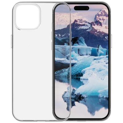 Afbeelding van Apple iPhone 15 Hoesje Gerecycled Siliconen en TPU (zacht) dbramante1928 Softcase/Backcover Transparant Telefoonhoesje