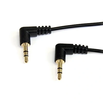 Afbeelding van StarTech.com 90cm Slanke 3,5mm Haakse Stereo Audiokabel M/M