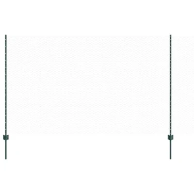 Afbeelding van vidaXL Heipalen 11 stuks U Channel Groen 140 cm Staal, Hexagonale Omheining 1,4x25 m Staal