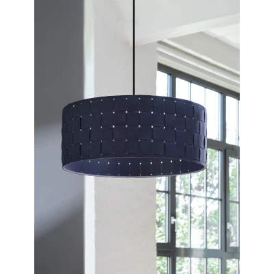 Afbeelding van LEDVANCE dark gray 3 flame Decor felt Weaving and metal pendant luminaire, E27, 480 mm, warm lighting due to woven lampshade, sustainable replaceable light source, simple installation