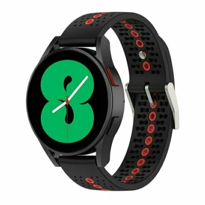 Afbeelding van Garmin Venu 2 &amp; 3 Dot Pattern bandje Zwart met rood
