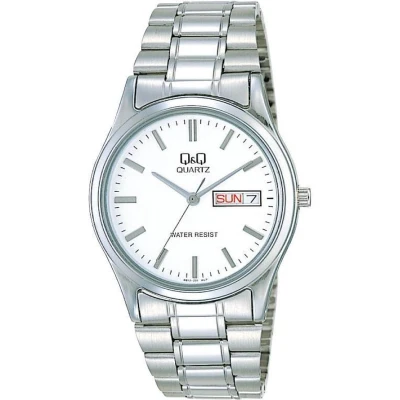 Afbeelding van Q&amp;Q heren horloge met Dag en Datum aanduiding