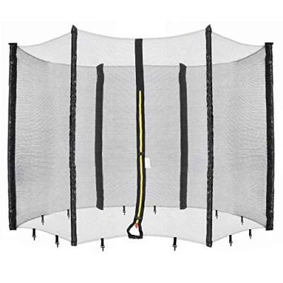 Afbeelding van Arebos veiligheidsnet trampoline Ø 244 cm 6 palen vervangingsnet UV bestendig weerbestendig dichtgemetseld afsluitbaar