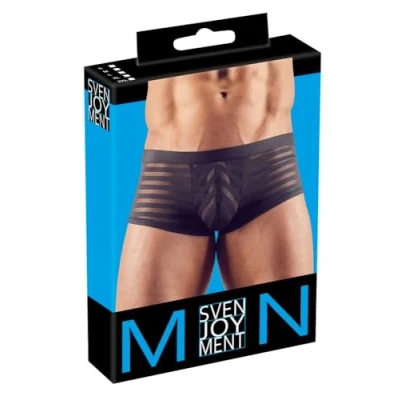 Afbeelding van Zwarte semi transparante herenshort XL