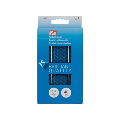 Afbeelding van Prym Ferri circolari per Lavorare a Maglia, MS 40 cm, 2,50 mm, in Ottone, 2,5 Colore: Argento