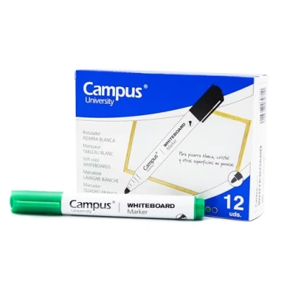 Afbeelding van Campus Verpakking met 12 whiteboard markers conische punt van 2 mm, ideaal voor het schrijven op glas, en andere gladde oppervlakken