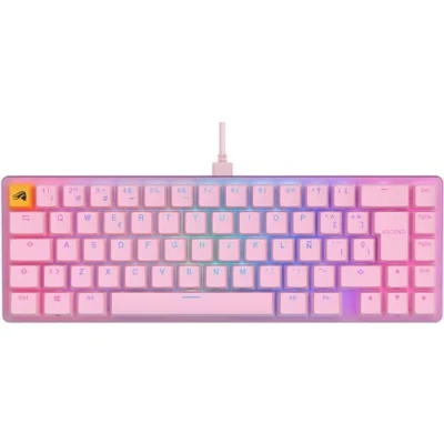 Afbeelding van Glorious Gaming GMMK 2 compact (65%) toetsenbord mecc., TKL 65%, aluminium, personaliseerbaar, dubbele injectietoetsen, Fox Switches, RGB voor elke knop, Spaanse QWERTY lay out roze