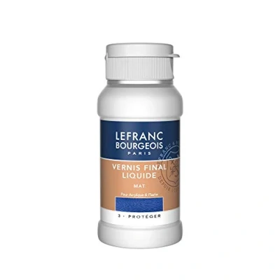 Afbeelding van Lefranc &amp; Bourgeois 300673 Matte eindlak, voor acrylverf, mat, transparant, bestand tegen vergeling, bescherming van uw foto&#039;s lak fles 120 ml