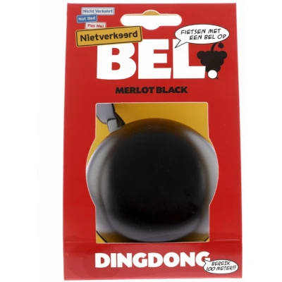 Afbeelding van NietVerkeerd Fietsbel ding dong staal 80 mm zwart