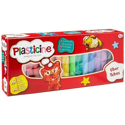 Afbeelding van Plasticine Uber Tubes Modeling Clay 16 included, never dries out