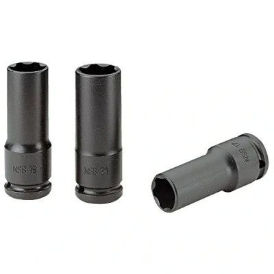 Afbeelding van Facom set van 3 fijne &quot;impact&quot; doppen, metrische maten, voor wielmoeren NSB.3
