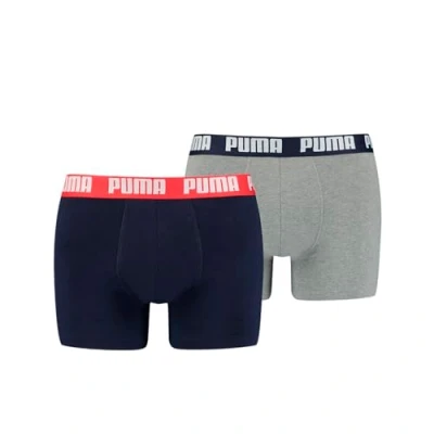 Afbeelding van PUMA heren Ondergoed Basic Boxers, Mischung aus Blauw/Grijs., S