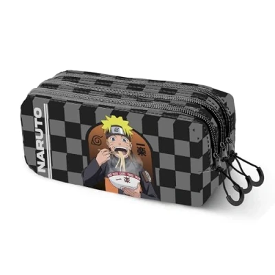 Afbeelding van Karactermania Naruto Ichiraku Trick FAN 2.2 Pennenzak Potloden Etui met Triple Rits Pennenetui Zwart