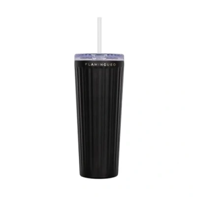 Afbeelding van Flamingueo Thermosbeker Tumbler, Thermosfles, Reisbeker met Rietje, Roestvrij Staal, Koude Dranken 24u en Warme 10u, Drinkbeker Thermos, 0,8L