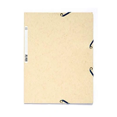 Afbeelding van Exacompta Ref 55532E Europa Elastische 3 Flap Folders (Pack van 25) 24 x 32cm, Geschikt voor A4 documenten, 400gsm Echt Premium Pressboard Ivoor