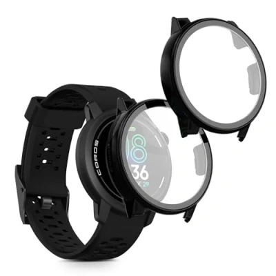 Afbeelding van kwmobile 2x cover geschikt voor COROS PACE Pro Fitnesstracker van gehard glas en kunststof frame set zwart