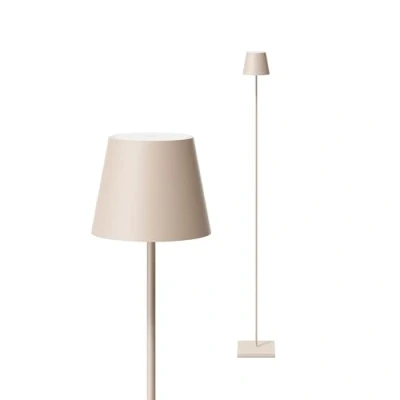 Afbeelding van Sigor LED vloerlamp Nuindie IP54 120 cm rond USB C dune beige