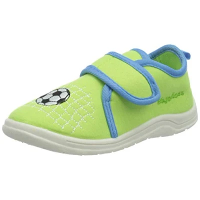 Afbeelding van Playshoes Uniseks kinderpantoffel voetbal, Groen 20/21 EU