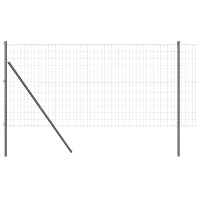 Afbeelding van vidaXL Euro Fence met 13 Posts 1x25 m Gegalvaniseerd Staal Grijs