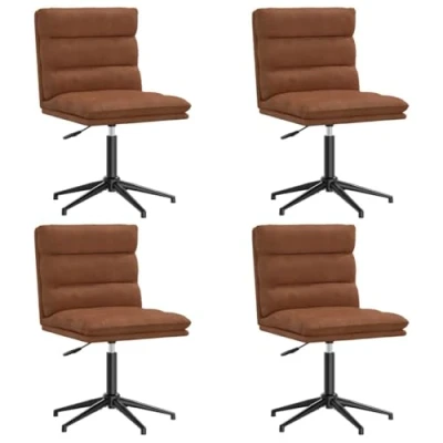 Afbeelding van vidaXL Eetkamerstoelen 4 st kunstleer bruin