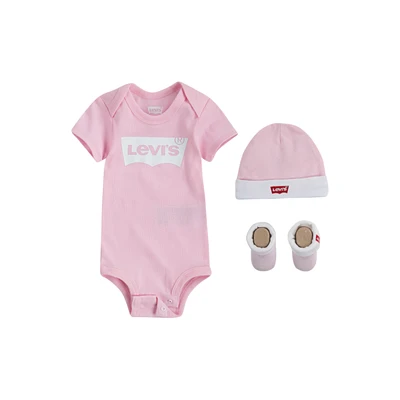 Afbeelding van Levi&#039;s Classic Batwing Infant Bootie Boxed SET Muts voor kinderen, Maat: 68 80, Fairy tale