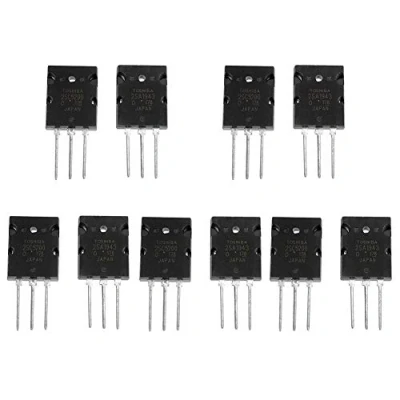 Afbeelding van Audio Transistor 5 Paar Zwart 2SA1943 2SC5200 High Power Matched