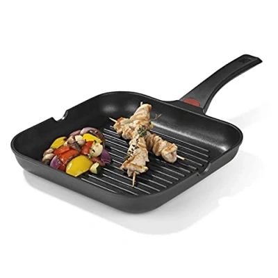 Afbeelding van N8WERK Grillpan Aluminium gietijzer 28cm zwart