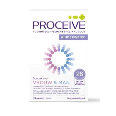 Afbeelding van Proceive Kinderwens Duopak Vrouw &amp; Man Capsules 120CP