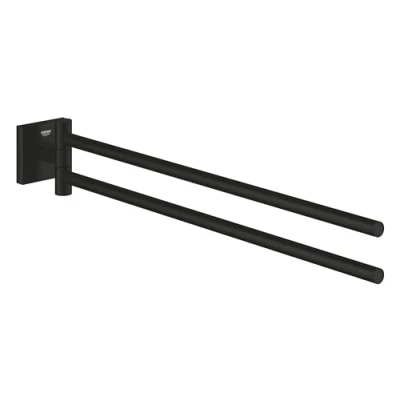 Afbeelding van Grohe start cube handdoekhouder 2 lids matte black 409762430