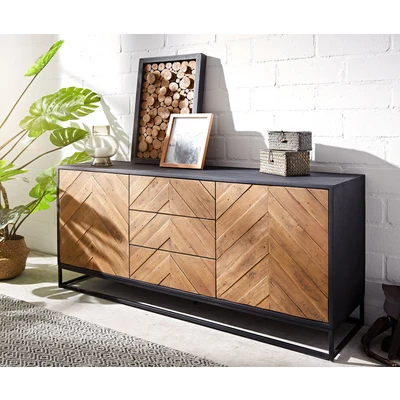 Afbeelding van Commode Famke mango teak 145 cm 2 deuren 3 laden dressoir
