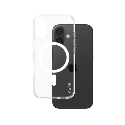 Afbeelding van Apple iPhone 16 MagSafe Hoesje Gerecycled kunststof PanzerGlass Hardcase/Backcover Wit Telefoonhoesje Shockproof/Valbescherming