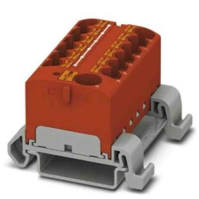 Afbeelding van Phoenix Contact PTFIX 10/12X4 NS35A RD 3273750 Verdeelblok Aantal polen: 13 0.2 mm² 6 Rood 8 stuk(s)