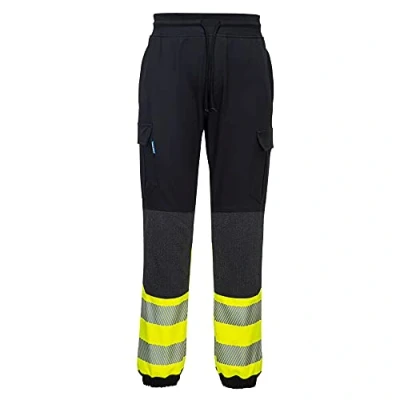 Afbeelding van Portwest KX341 KX3 HiVis Flexi Broek, Zwart/Geel, L Grootte