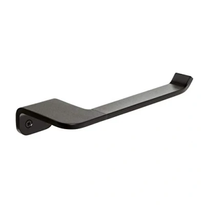 Afbeelding van Tatay Toiletpapierhouder zonder deksel van de collectie Onyx, geanodiseerd aluminium, mat zwart. Dubbel bevestigingssysteem, schroeven en systeem lijm &amp; Fix, boren.