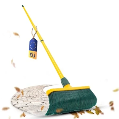 Afbeelding van Novaliv Klauwbezem, 30 cm, kunststof, met telescoopsteel, gebogen borstels, tuinbezem, straatbezem, veegbezem, bladbezem (1, cm bezem steel)